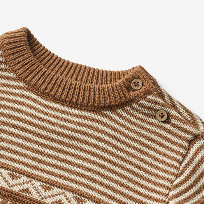 Wheat Main Knit Pullover Jan | Baby Knitted Tops 5073 caramel