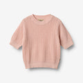 Wheat Main Knit Top S/S Alva Knitted Tops 2400 powder