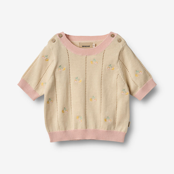 Wheat Main Knit Top S/S Malvina Top 3336 sandshell