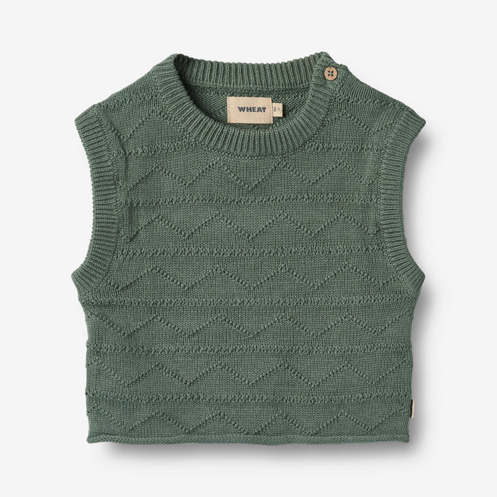Wheat Main Knit Vest Bobby Knitted Tops 9550 duck green