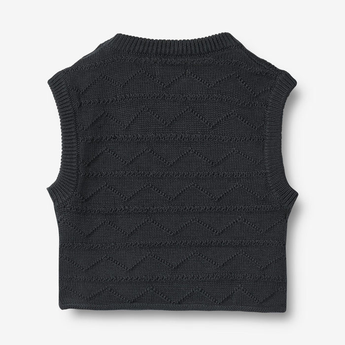 Wheat Main Knit Vest Bobby Knitted Tops 1432 navy