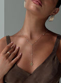 Leonidas Lariat Necklace Gold