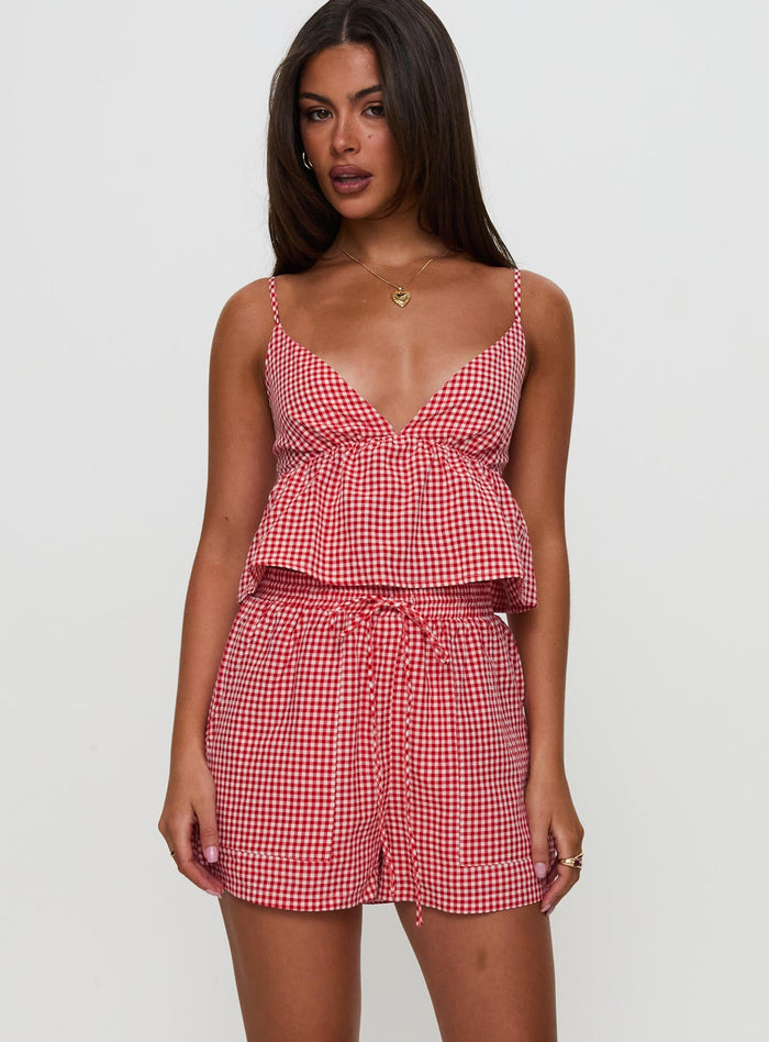 Lille Co-ord Red Gingham