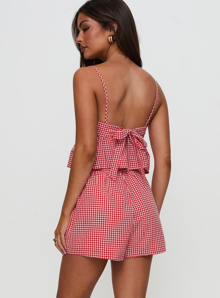 Lille Co-ord Red Gingham