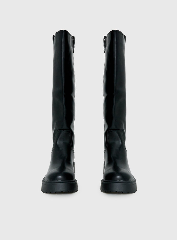 Lucia Knee High Boots Black