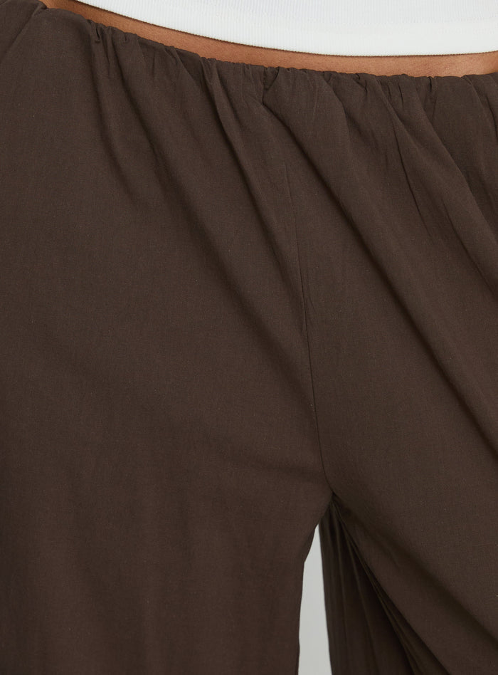 product Princess Polly Lunea Concealed Waistband Pants Brown Low Rise Pants