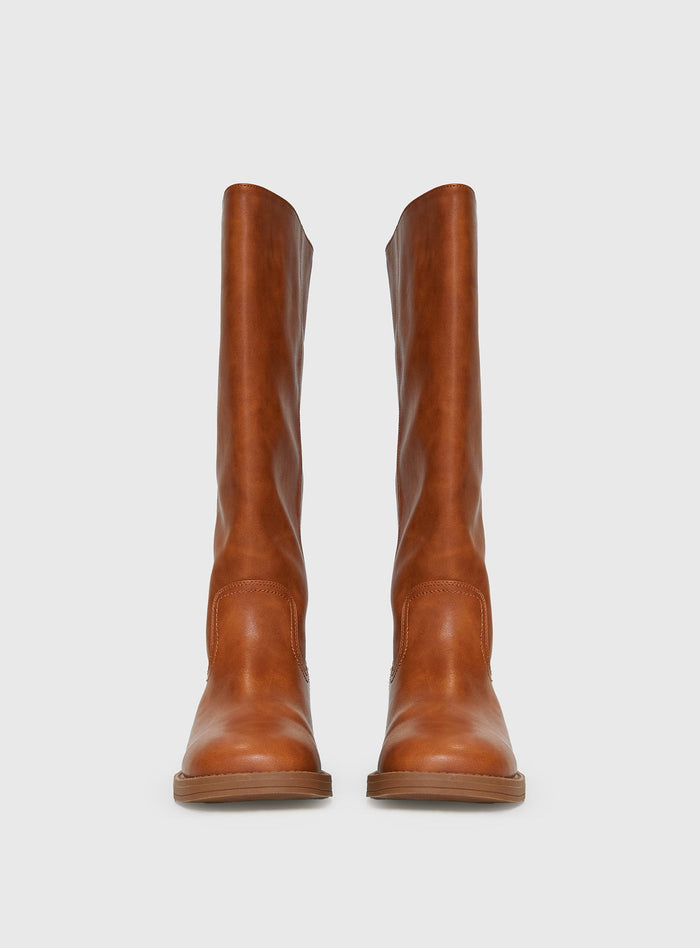 Madisson Knee High Boots Brown