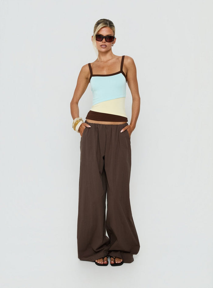 Maezo Spliced Tank Top Blue / Yellow