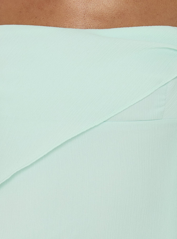 Massey Bust Draping Low Back Midi Dress Aqua
