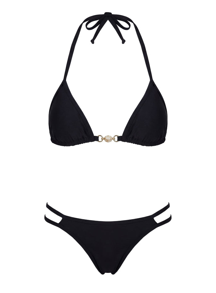 Maurita Double Strap Bikini Bottoms Black