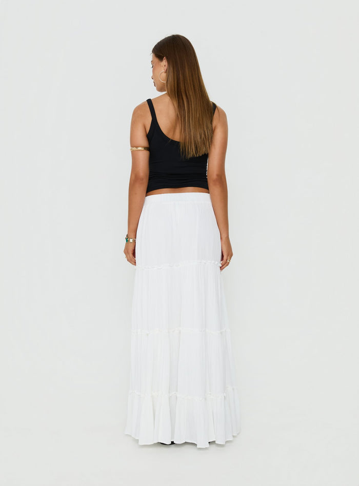 Miriah Maxi Skirt White