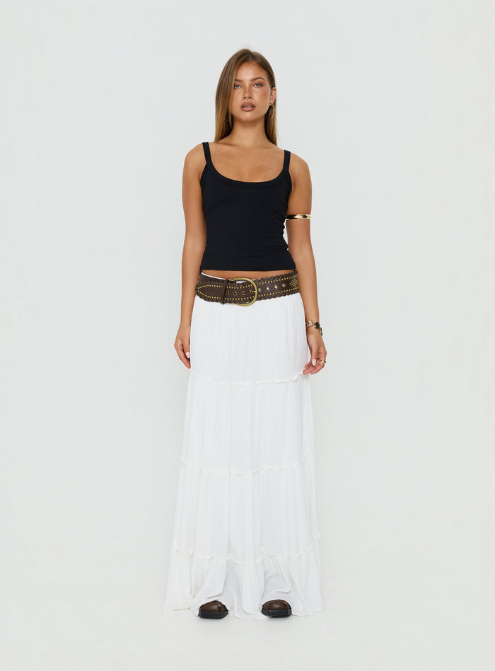 Miriah Maxi Skirt White