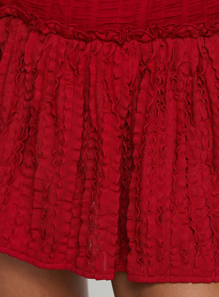 Mixie Halter Playsuit Red