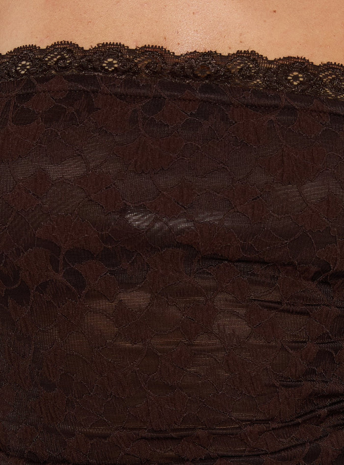 Mochapella Strapless Top Chocolate