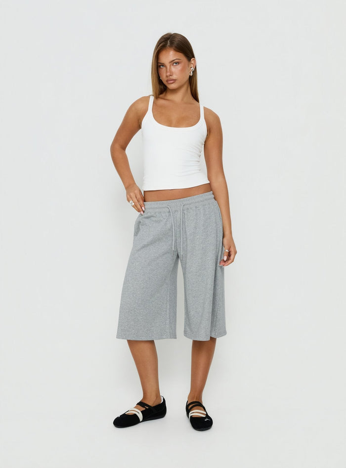 Nikko Longline Fleece Shorts Grey Marle