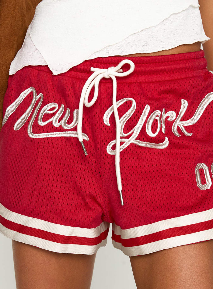product Princess Polly Ny Trackstar Shorts Red Low Rise Shorts