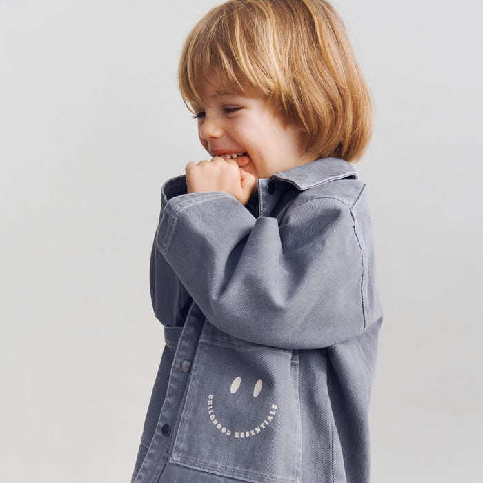 Wheat Main Overshirt Cole stitch Shirt 9543 thunder sky