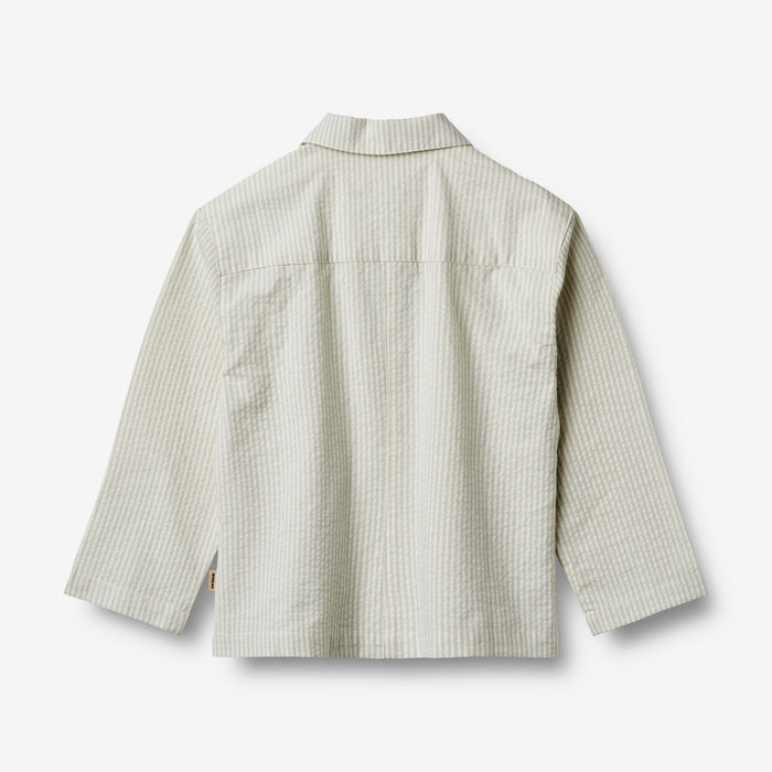 Wheat Main Overshirt Embroidery Ghita Shirts and Blouses 9444 summer blue stripe