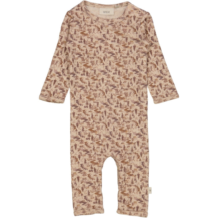 Wheat Wool Plain Wool Jumpsuit Jumpsuit 3208 khaki wild life