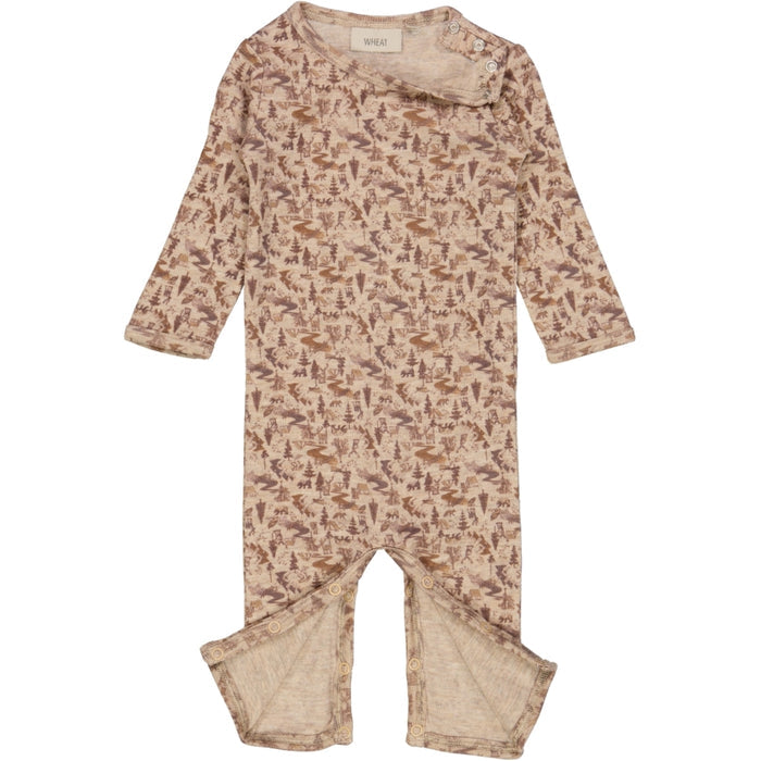 Wheat Wool Plain Wool Jumpsuit Jumpsuit 3208 khaki wild life