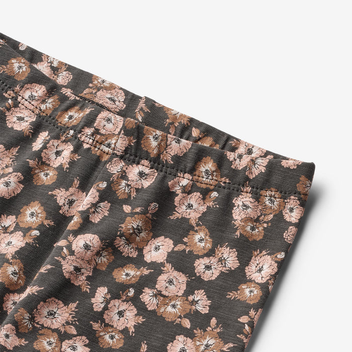 Wheat Main Printed Leggings Jules | Baby Legging 1183 raven anemones