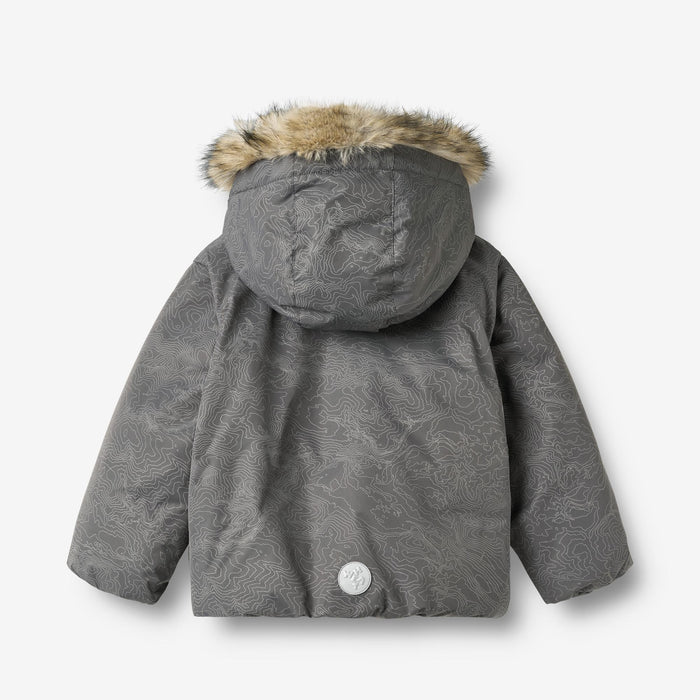Wheat Outerwear Puffer Jacket Blaest Jacket 9872 dark reflective map
