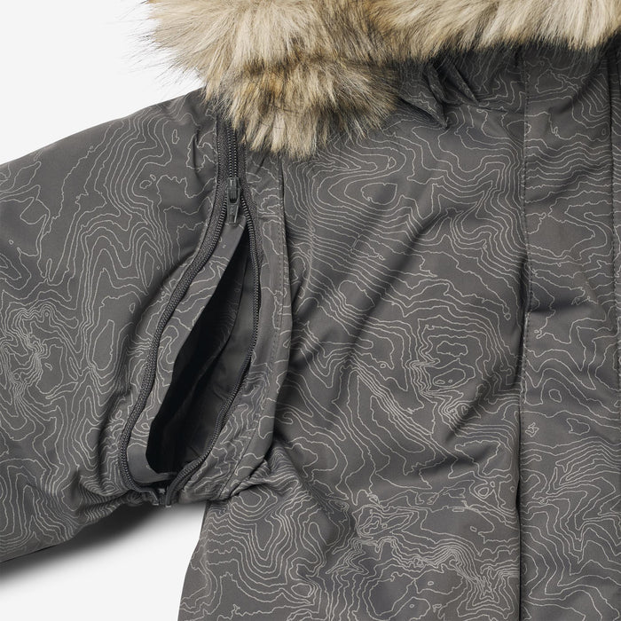 Wheat Outerwear Puffer Jacket Blaest Jacket 9872 dark reflective map