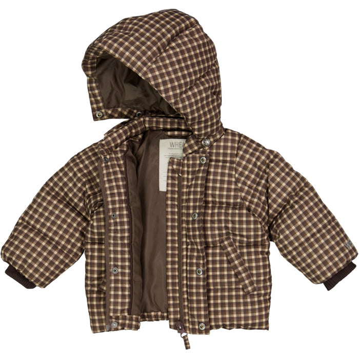 Wheat Outerwear Puffer Jacket River Jacket 3001 brown check