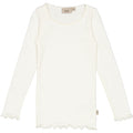 Wheat Main Rib T-Shirt Lace LS Jersey Tops and T-Shirts 3182 ivory