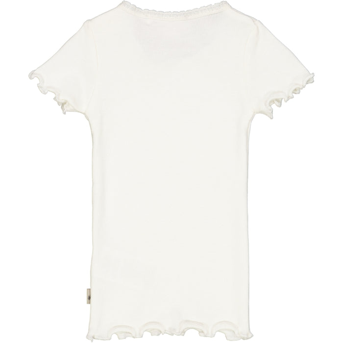 Wheat Main Rib T-Shirt Lace SS Jersey Tops and T-Shirts 3182 ivory