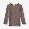 Wheat Main Rib T-Shirt L/S Reese T-Shirt 9623 plum truffle