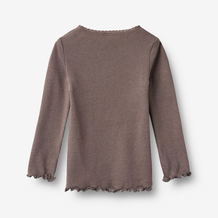 Wheat Main Rib T-Shirt L/S Reese T-Shirt 9623 plum truffle