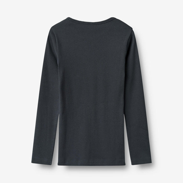 Wheat Main Rib T-Shirt L/S Stig Jersey Tops and T-Shirts 1432 navy