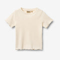Wheat Main Rib T-shirt S/S Alicia T-Shirt 3182 ivory