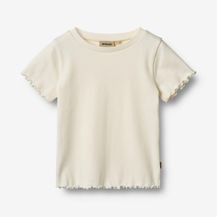 Wheat Main Rib T-shirt S/S Alicia T-Shirt 3182 ivory