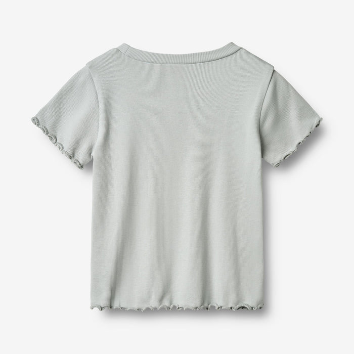 Wheat Main Rib T-Shirt S/S Irene Jersey Tops and T-Shirts 1560 soft blue