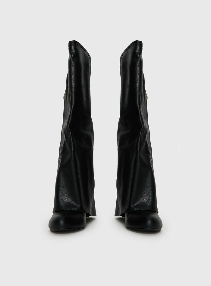 Ritz Knee High Boots Black