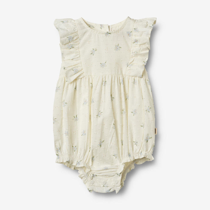 Wheat Main Romper Emmaline Suit 1481 blue flowers