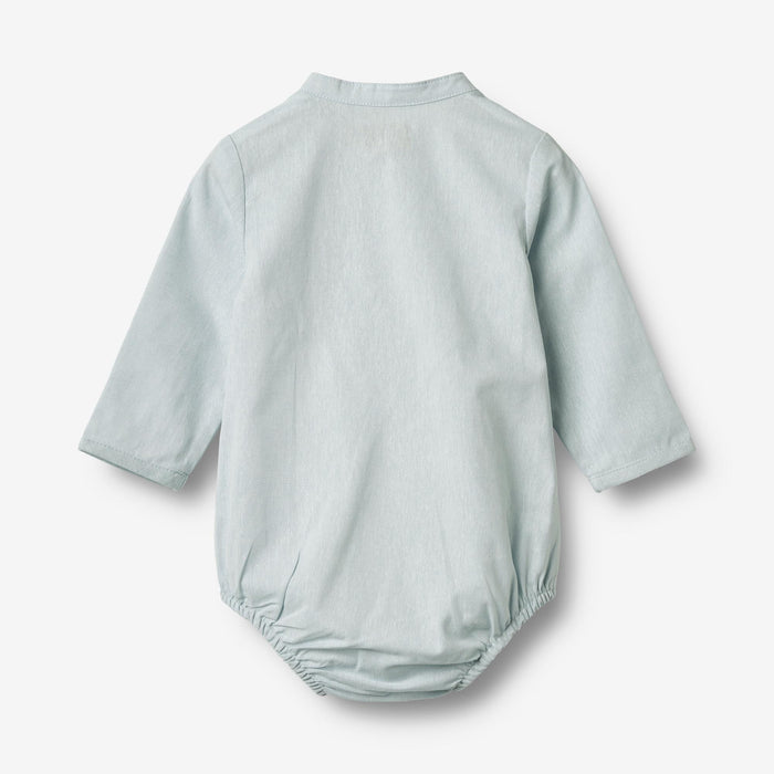 Wheat Main Romper Shirt Victor Romper 9429 light blue chambray