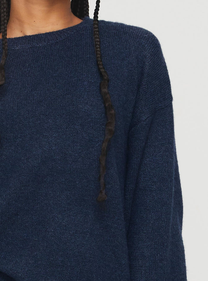 product Princess Polly Ryanna Sweater Navy Cropped