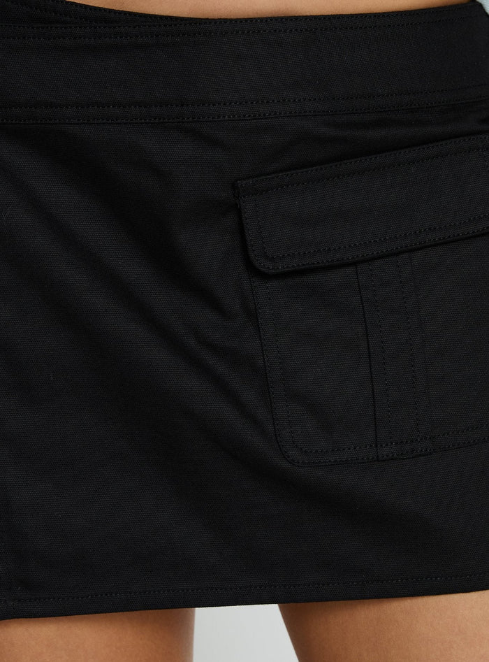 product Princess Polly Samarie Cargo Mini Skirt Black Mini Skirts Skirts