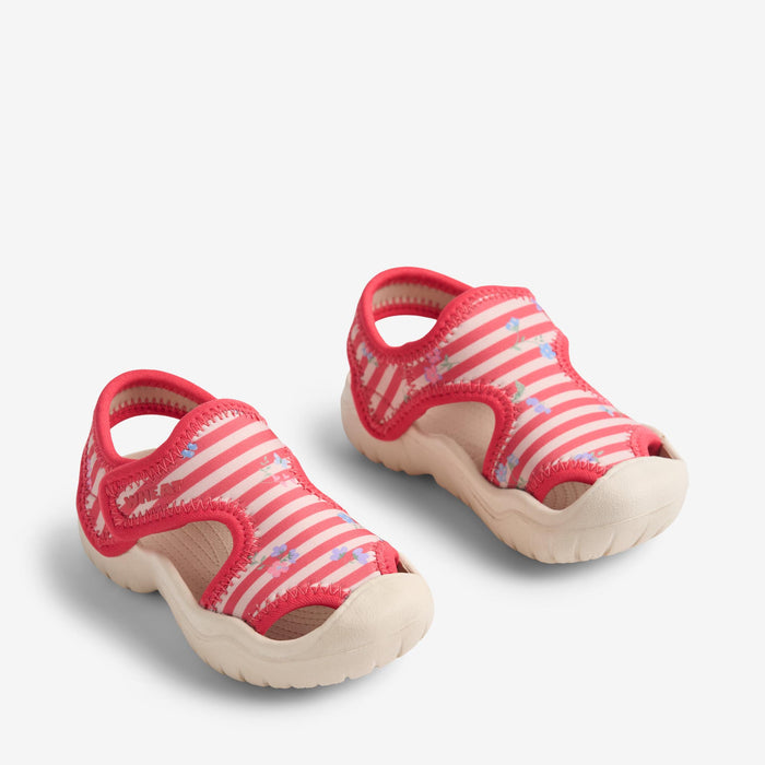 Wheat Footwear Sandal Bani Sandal 9657 red stripe flowers