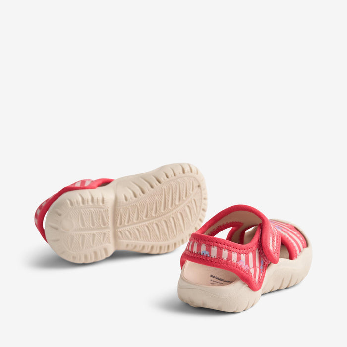 Wheat Footwear Sandal Bani Sandal 9657 red stripe flowers