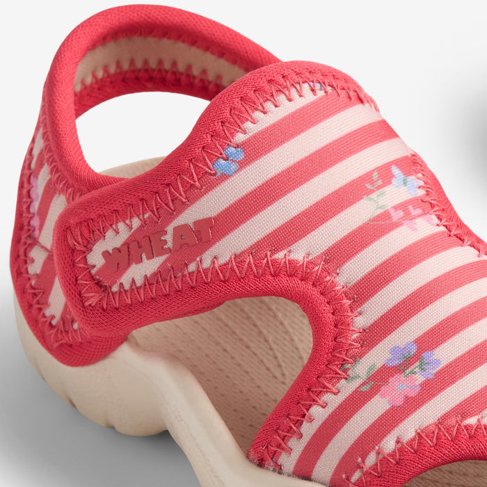 Wheat Footwear Sandal Bani Sandal 9657 red stripe flowers