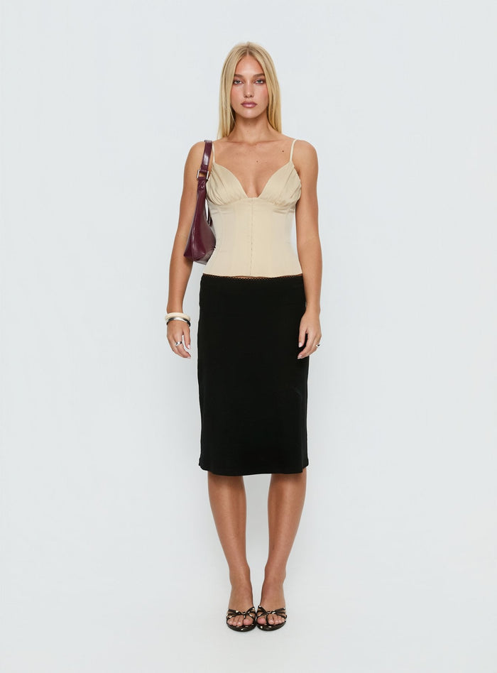 Scorsese Corset Top Champagne
