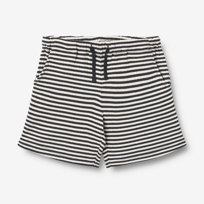 Wheat Main Set T-shirt S/S & Shorts Fabian Set 9432 navy rib stripe