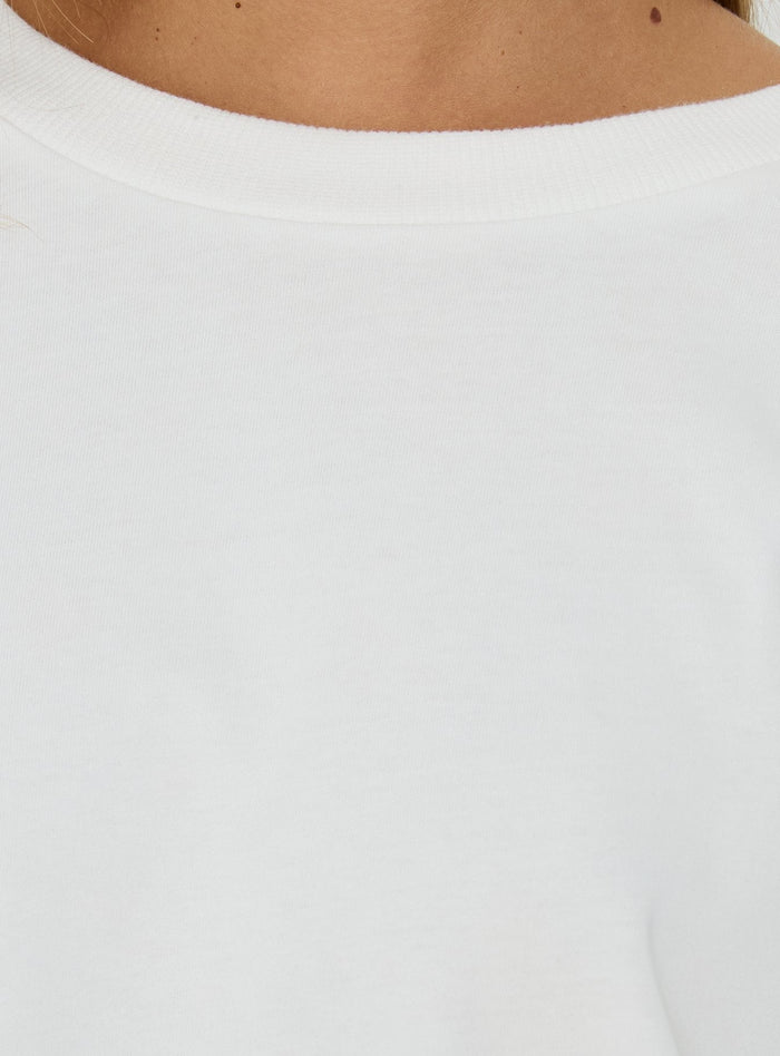 Settle Down Long Sleeve Top White