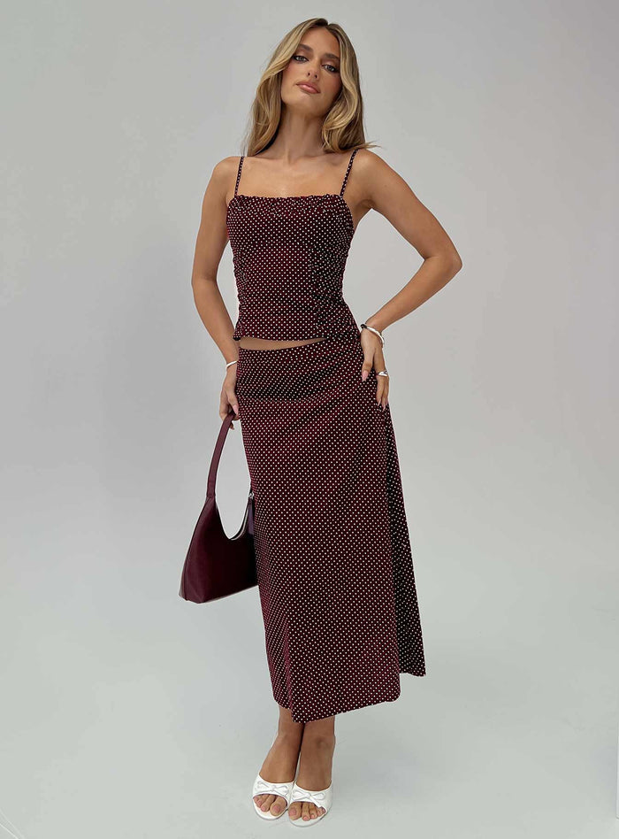 Shining Mirrors Co-ord Burgundy