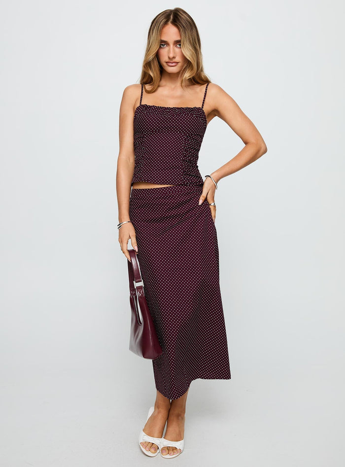 Shining Mirrors Co-ord Burgundy