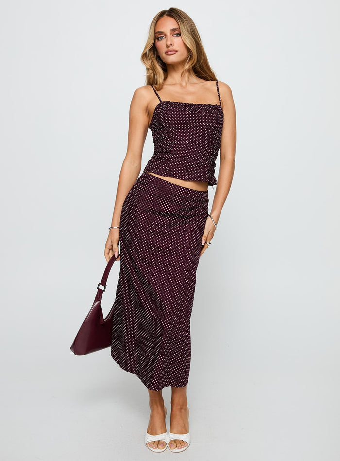 Shining Mirrors Co-ord Burgundy